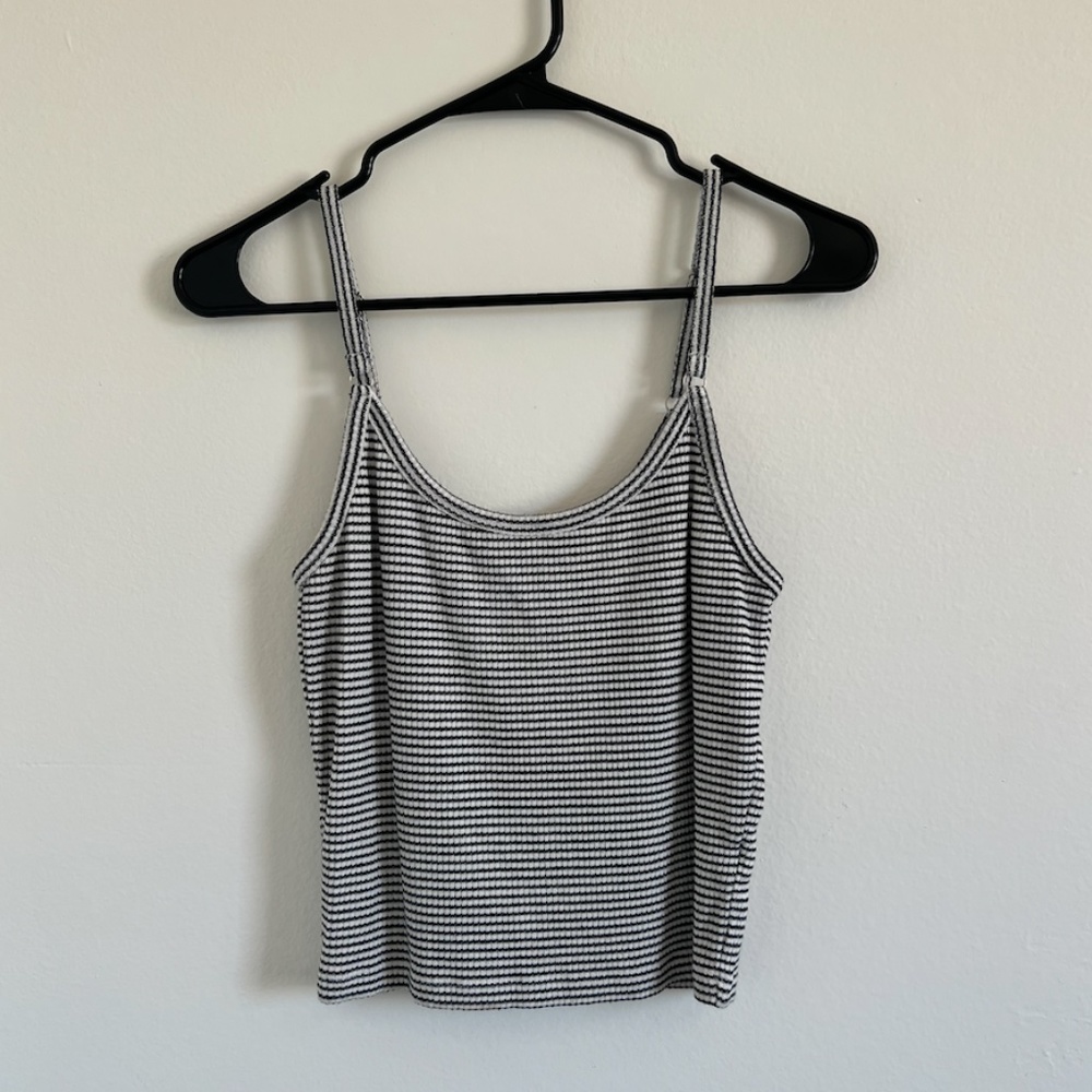 Forever 21 Black & White Striped Tank Top